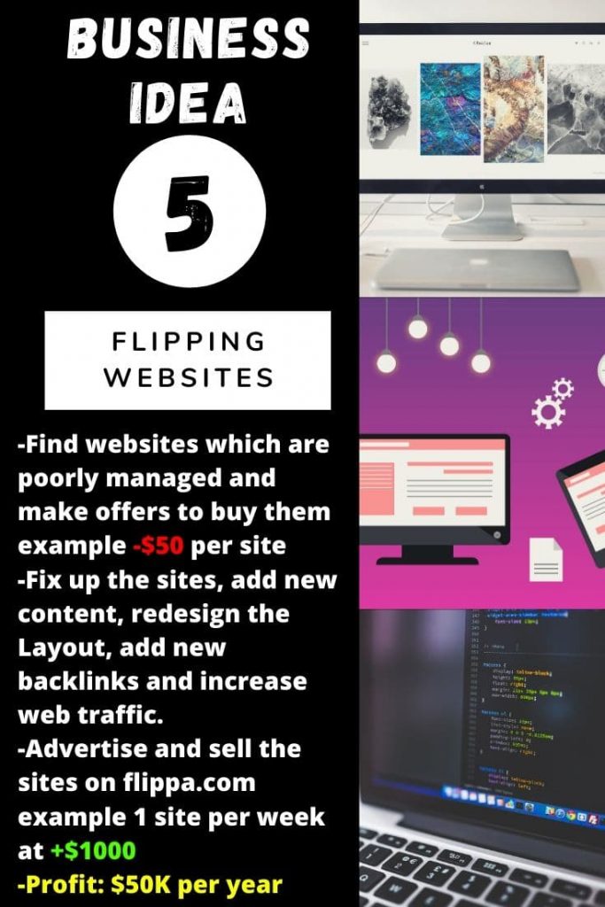 Business Idea N°5: Flipping Websites