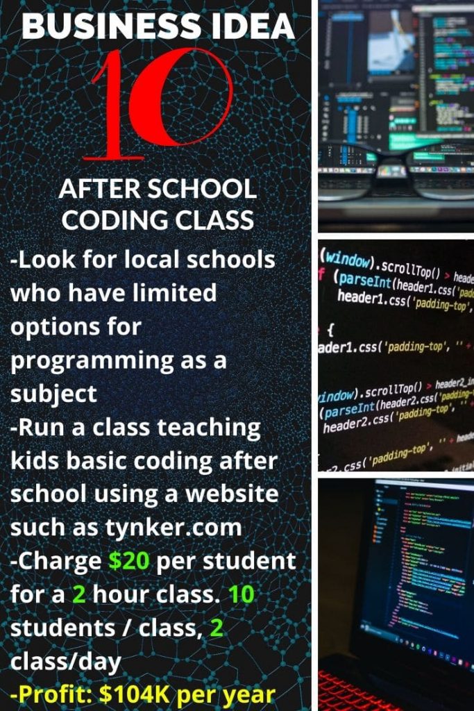 Business idea N°10: After School coding class