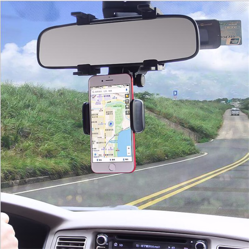 Adjustable Rearview Mirror Phone Holder – Stay Safe, Hands-Free, and Fully Focused on the Road