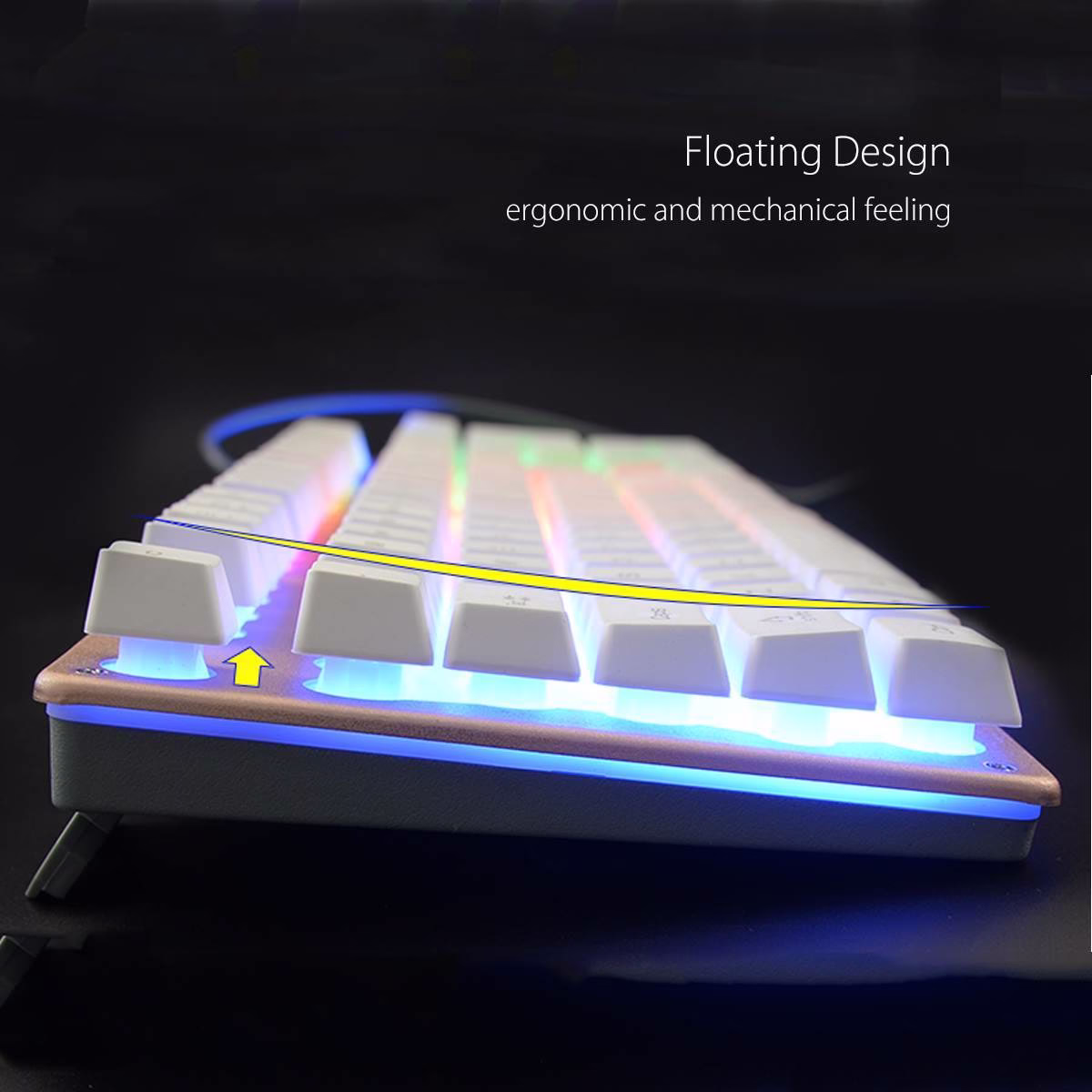 Kuiying T6 Rainbow Backlit Gaming Keyboard & Mouse Set – Smooth, Stylish, and Built for Every Gamer