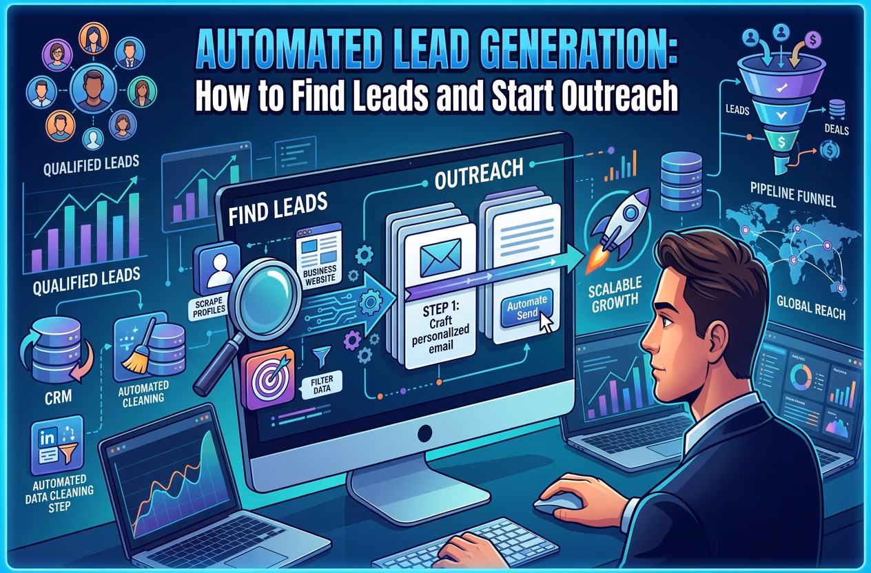 Automated lead generation workflow from finding leads to personalized email outreach